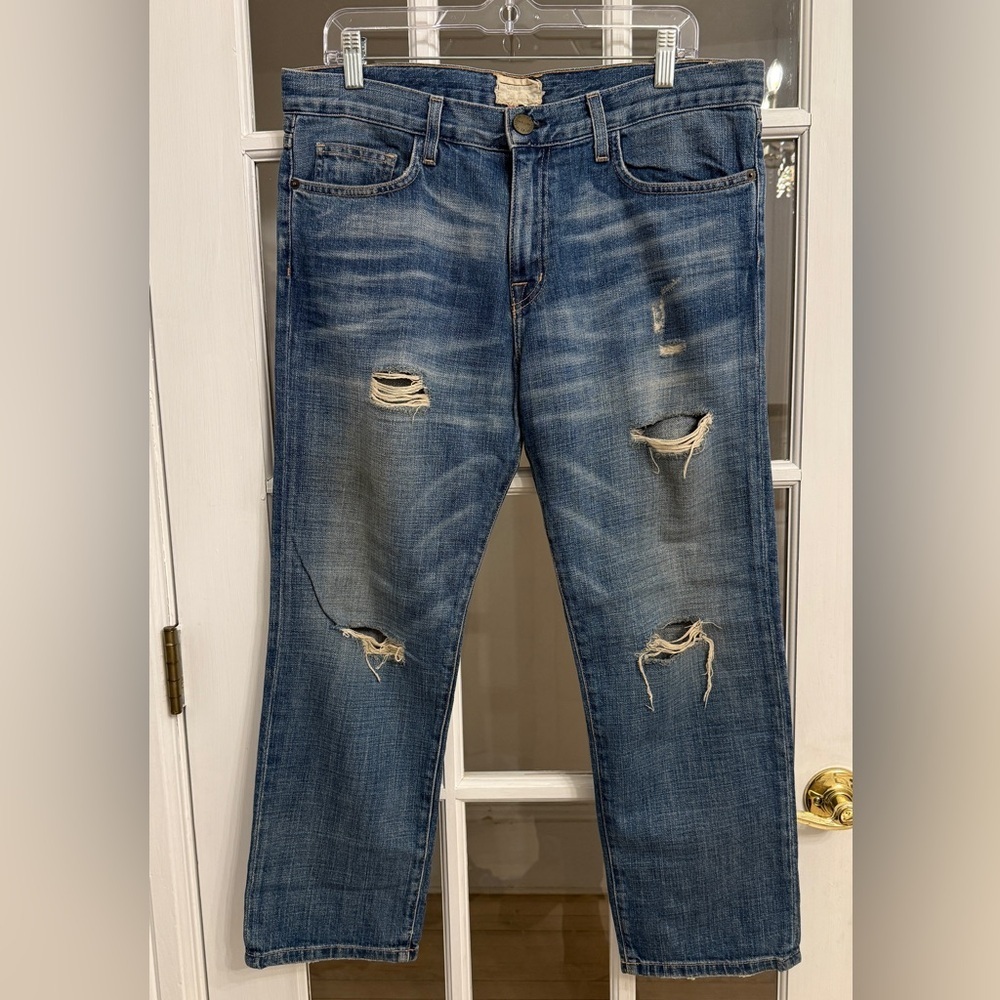 CURRENT/ELLIOTT Women's Distressed The Boyfriend Jeans Size 28